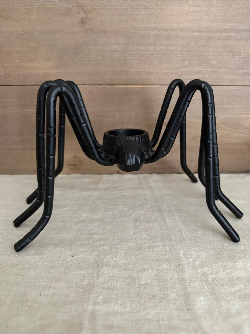 Pottery Barn Halloween Cast Iron Spider Tea Light Candle Holder | Retired